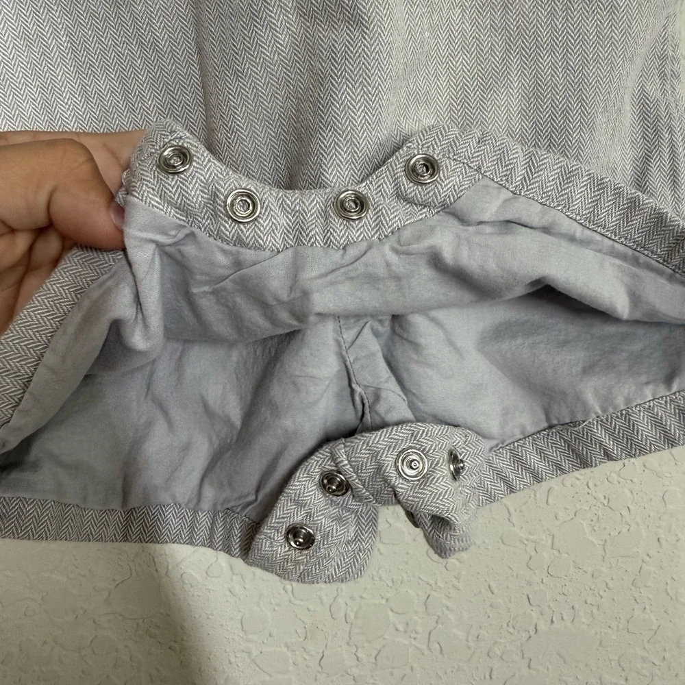 Janie And Jack Herringbone Jon Jon Overalls Size 6-12 Months